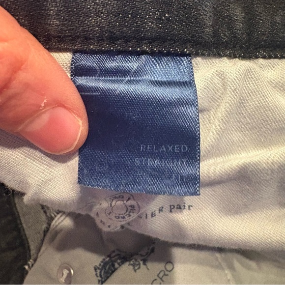 Anthropologie Pilcro $148 The Relaxed Straight Jeans 27/4 Washed black mid rise - Picture 14 of 16